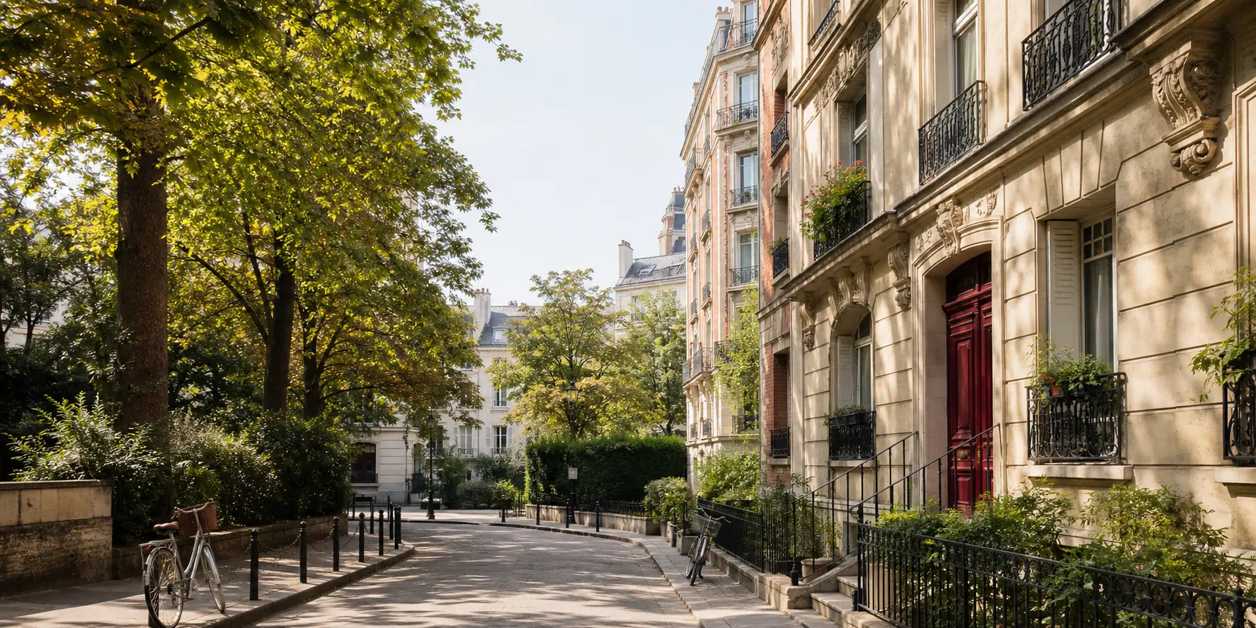 Rue résidentielle arborée